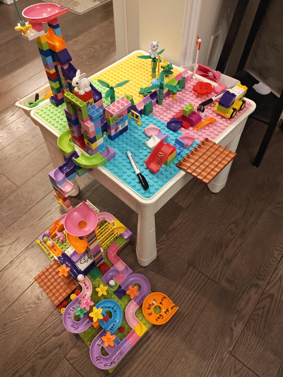 LEGO DUPLO Compatible Building Blocks,and Marble Run Set