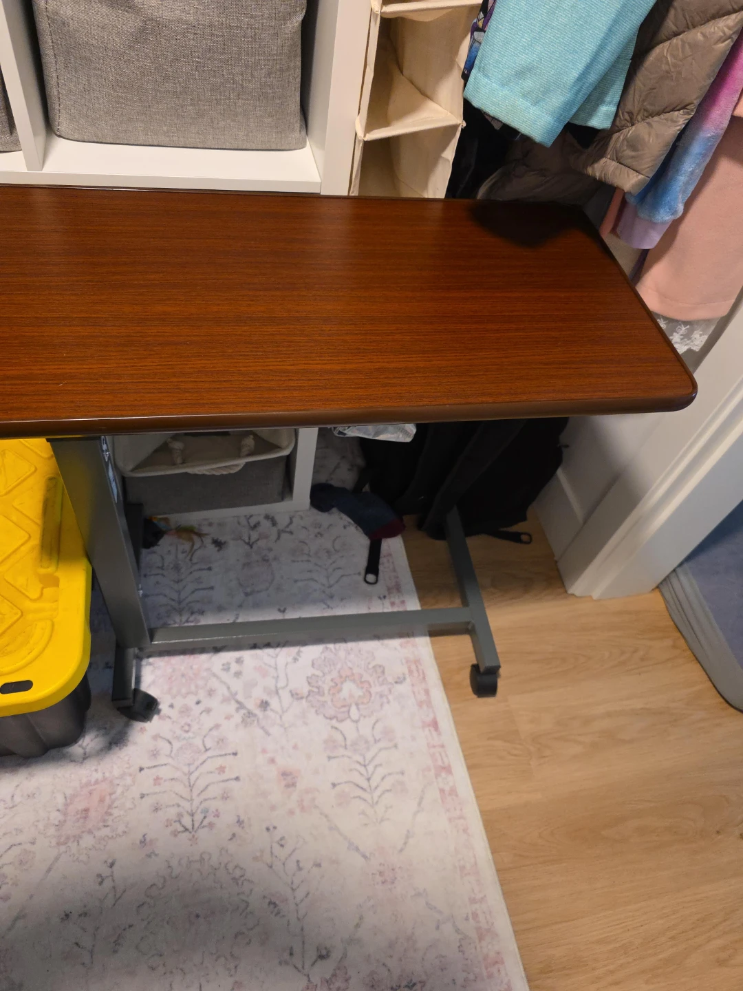 Adjustable over the bed hospital table