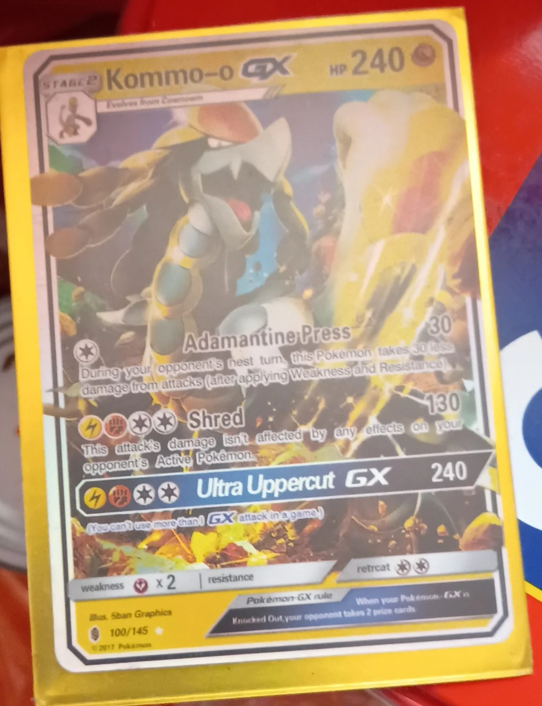 Pokemon Kommo-o GX Trading Card 100/145
