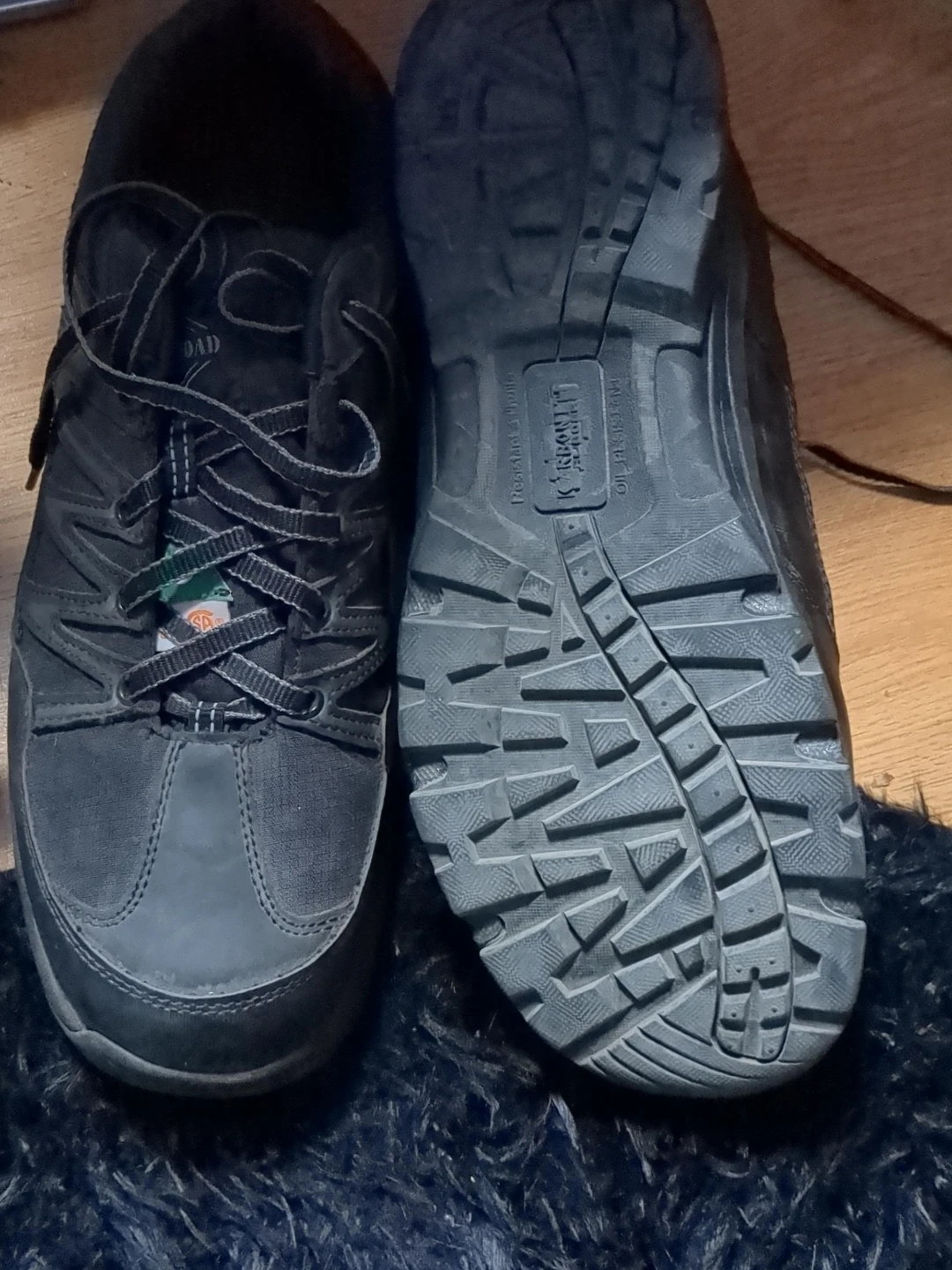 Black Workload Steel Toe Shoes