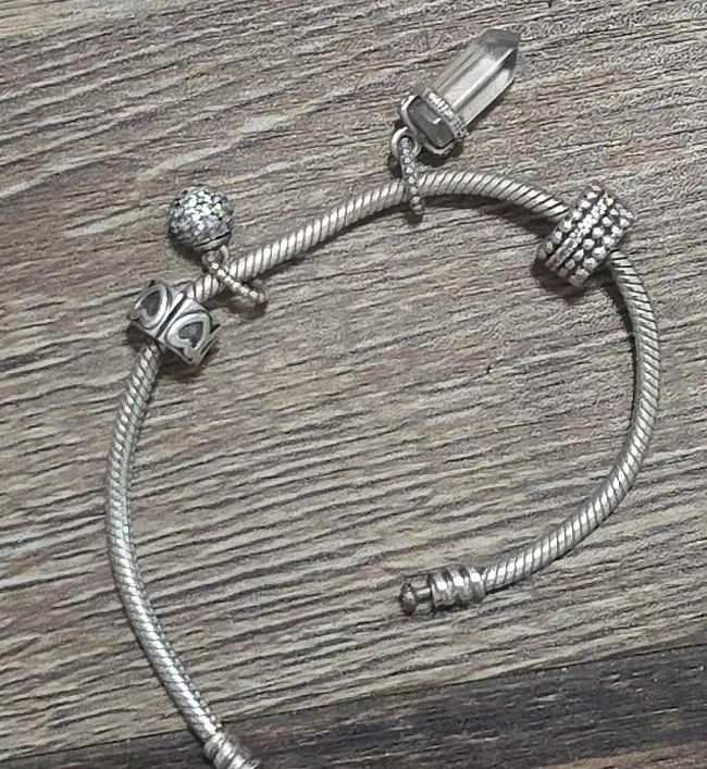 Pandora Sterling Silver Charm Bracelet with Charms