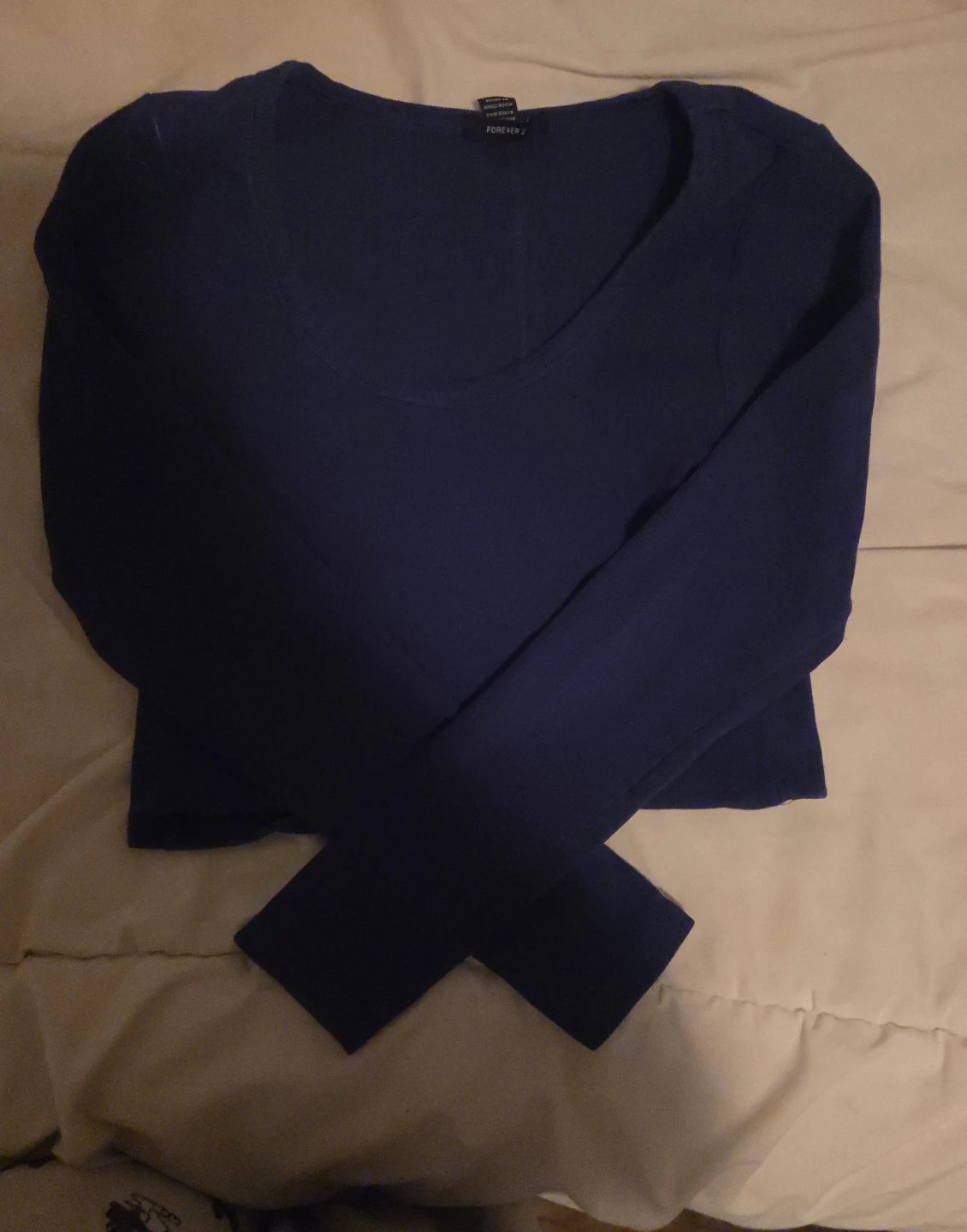 Forever 21 Blue Long Sleeve Top - Size L
