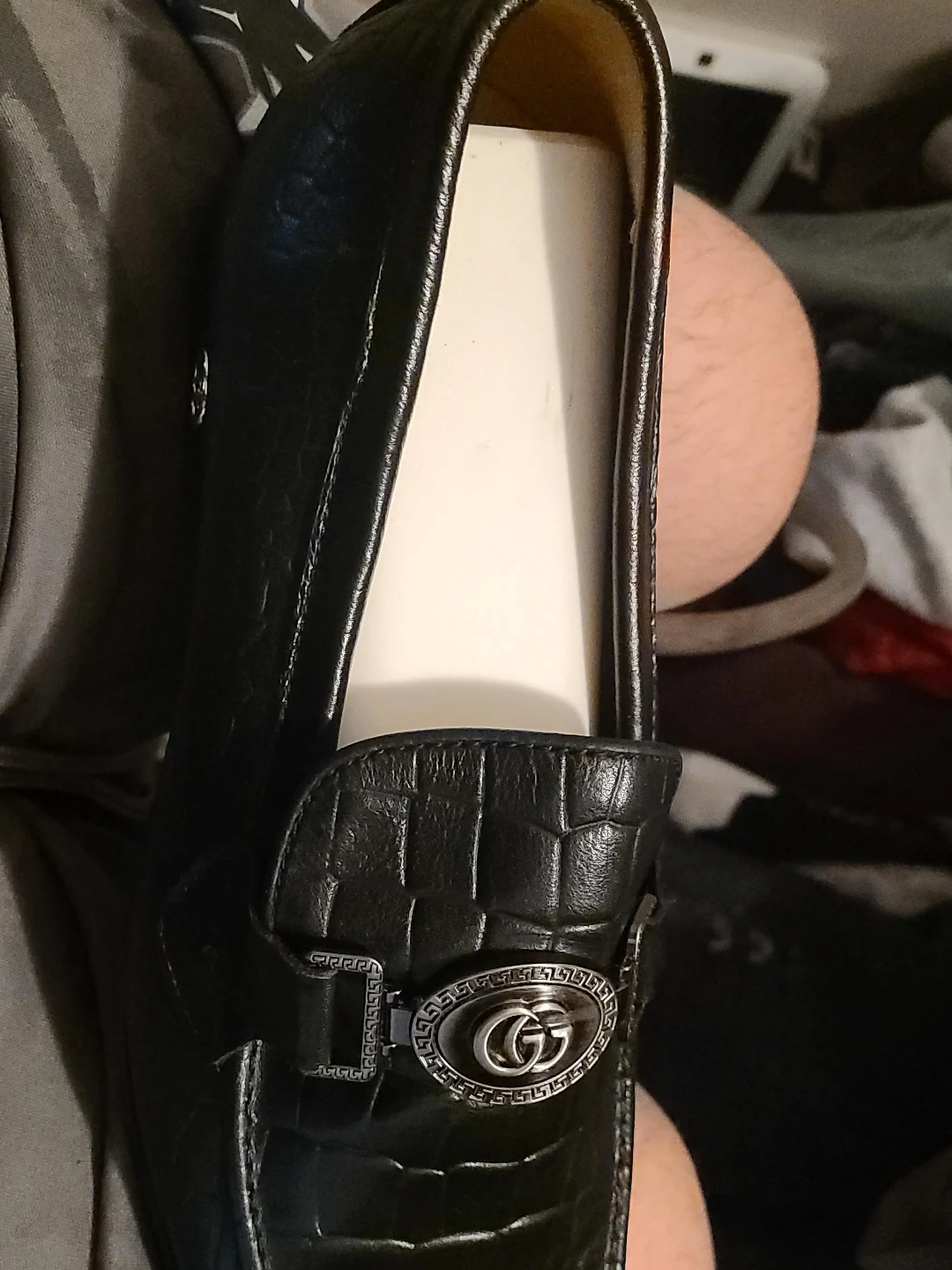 Black Loafers with GG Accent brand new never worn