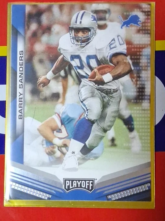 Barry Sanders 20 Playoff Football Card