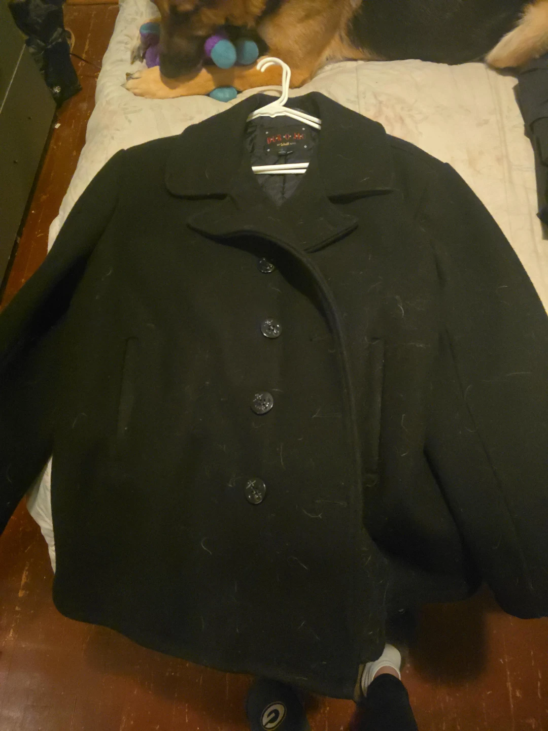 DUR-O-JAC by Schott N.Y.C. Black Wool Peacoat XXXL