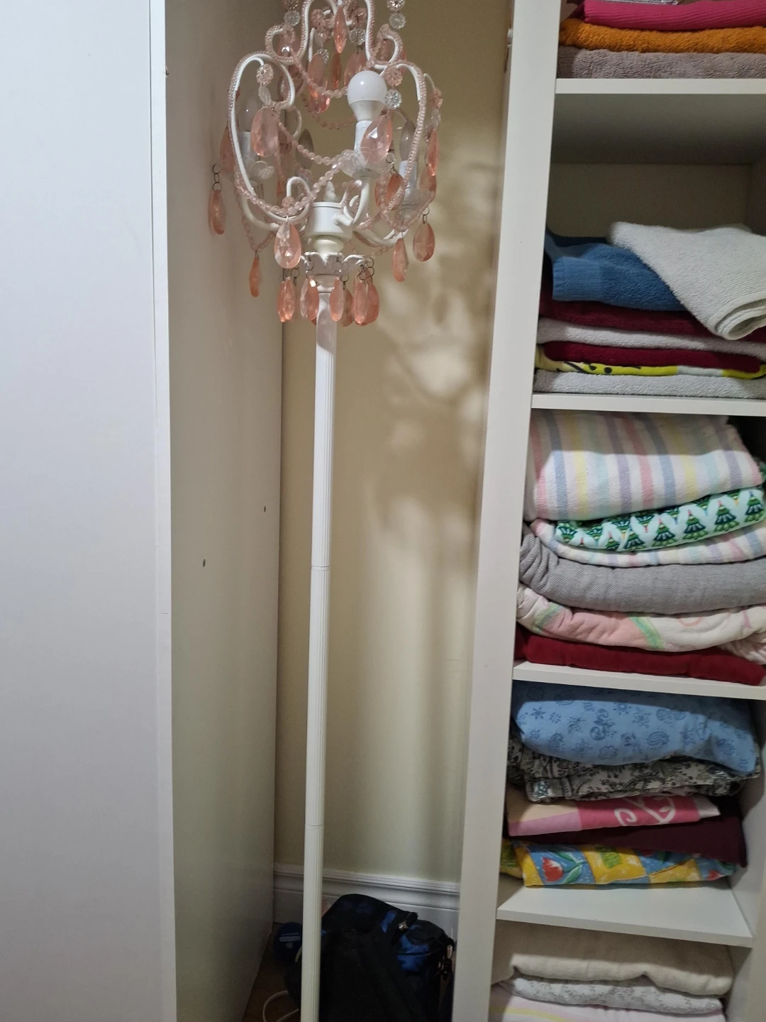 Pink Chandelier Style Floor Lamp