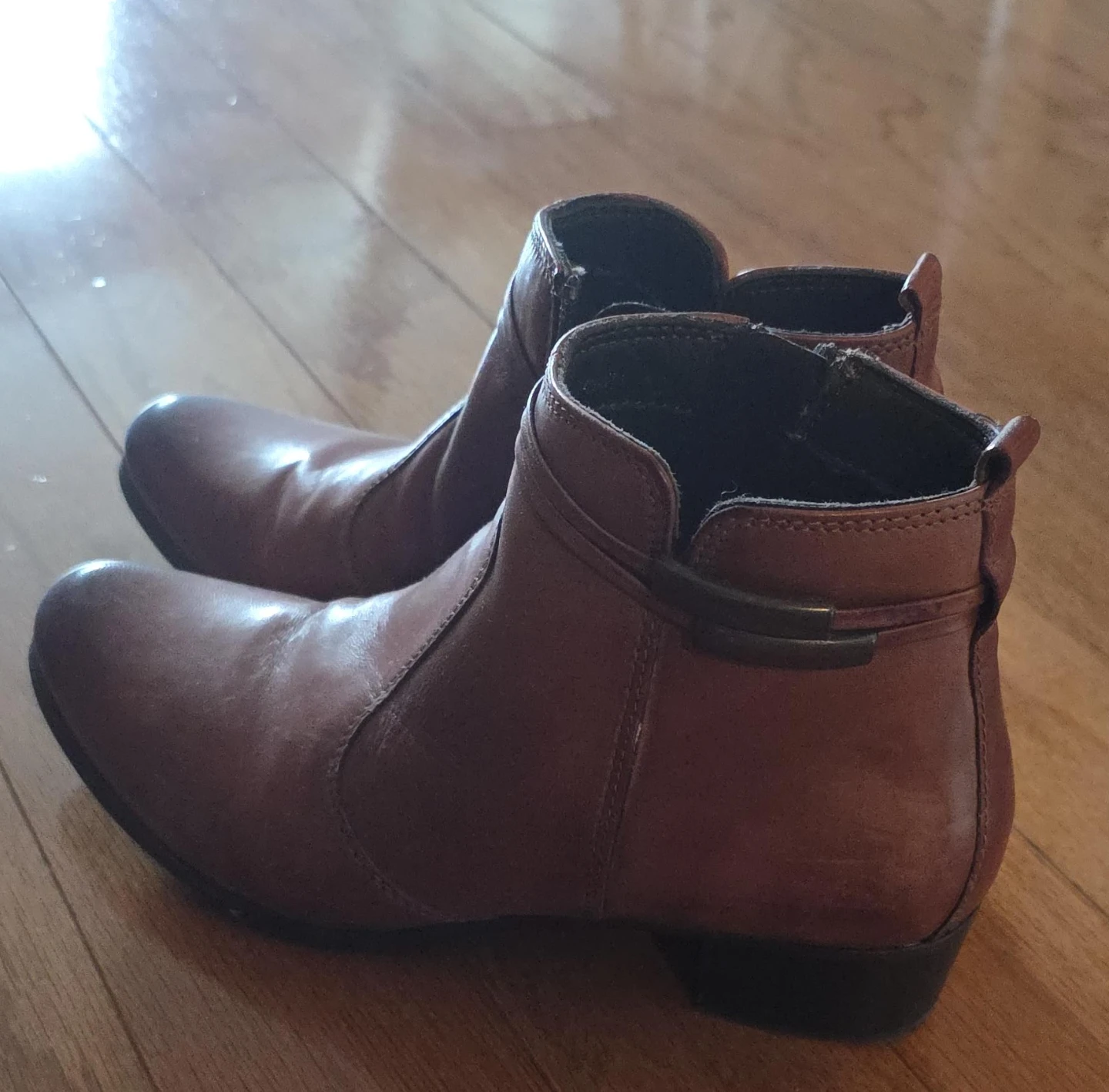 Brown Leather Ankle Boots