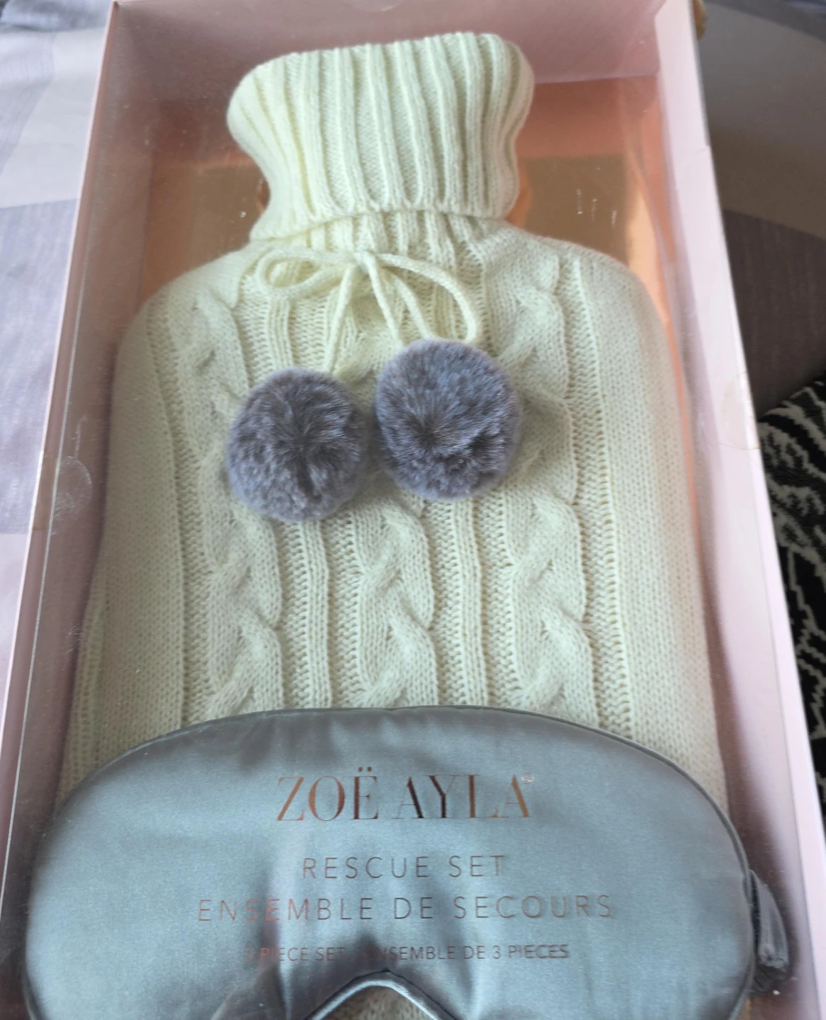 Zoe Ayla Rescue Set Hot Water Bottle & Eye Mask