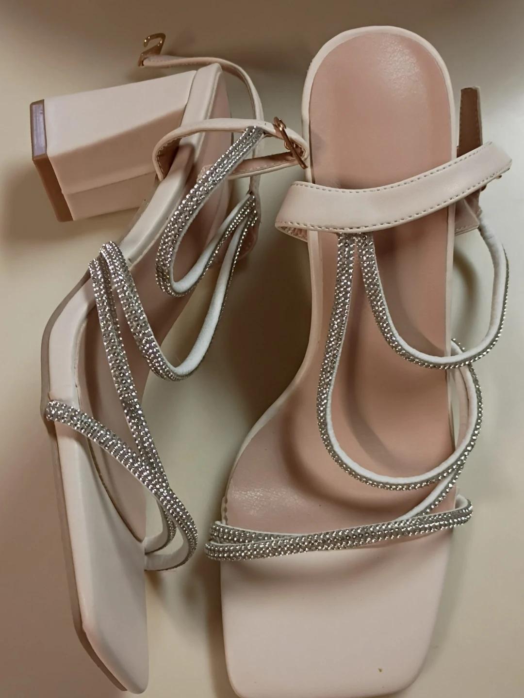 Women's Rhinestone Strappy Heeled Sandals