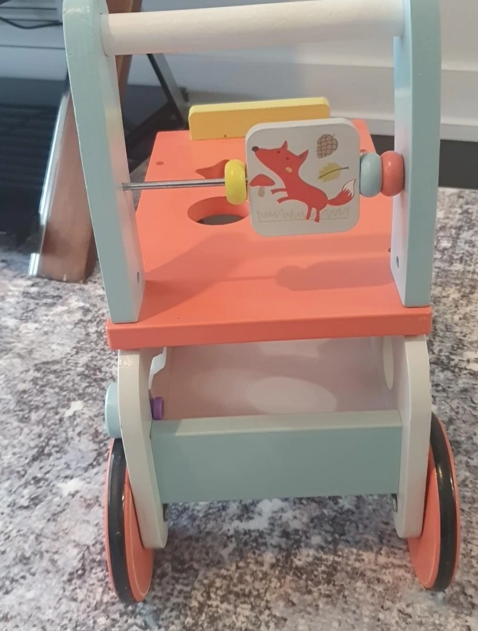 Labebe Wooden Baby Walker – Sturdy, Fun & Like New (No Puzzles)