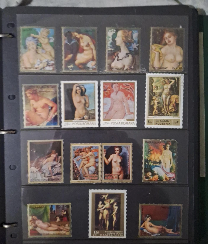 Collection of Art-Themed Postage Stamps