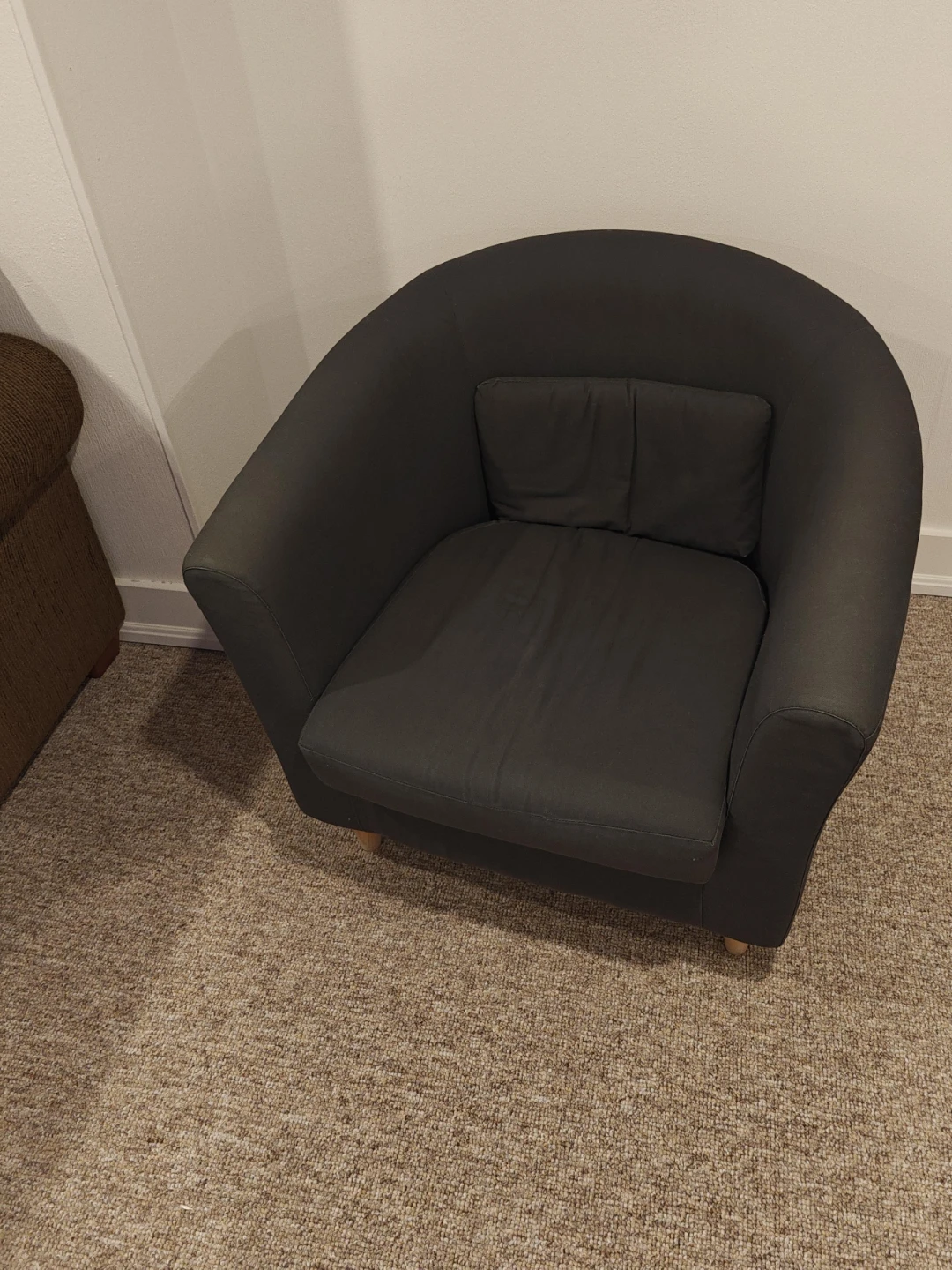 Ikea Dark Blue Grey Armchair