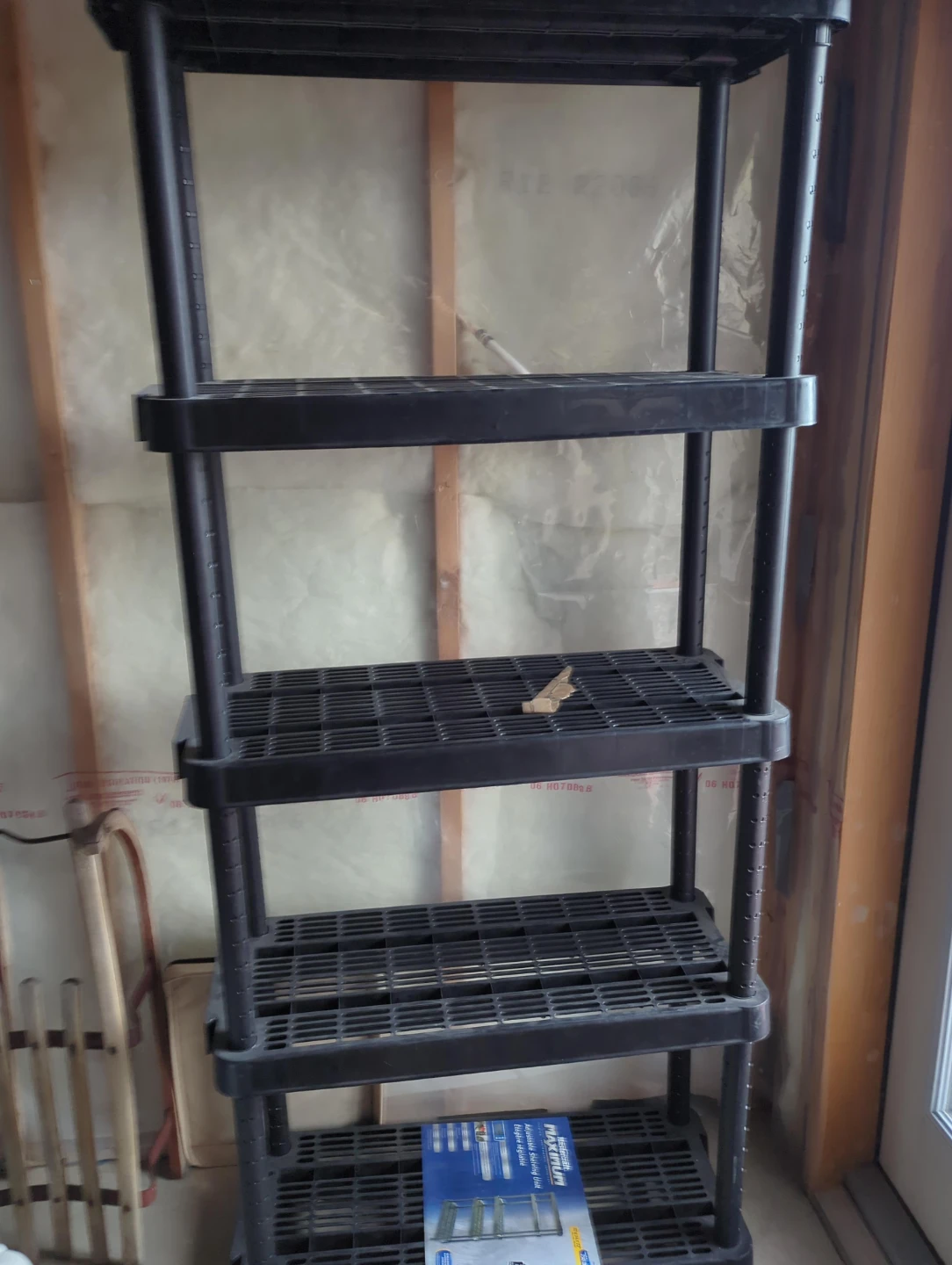 Black 5-Tier Plastic Shelving Unit