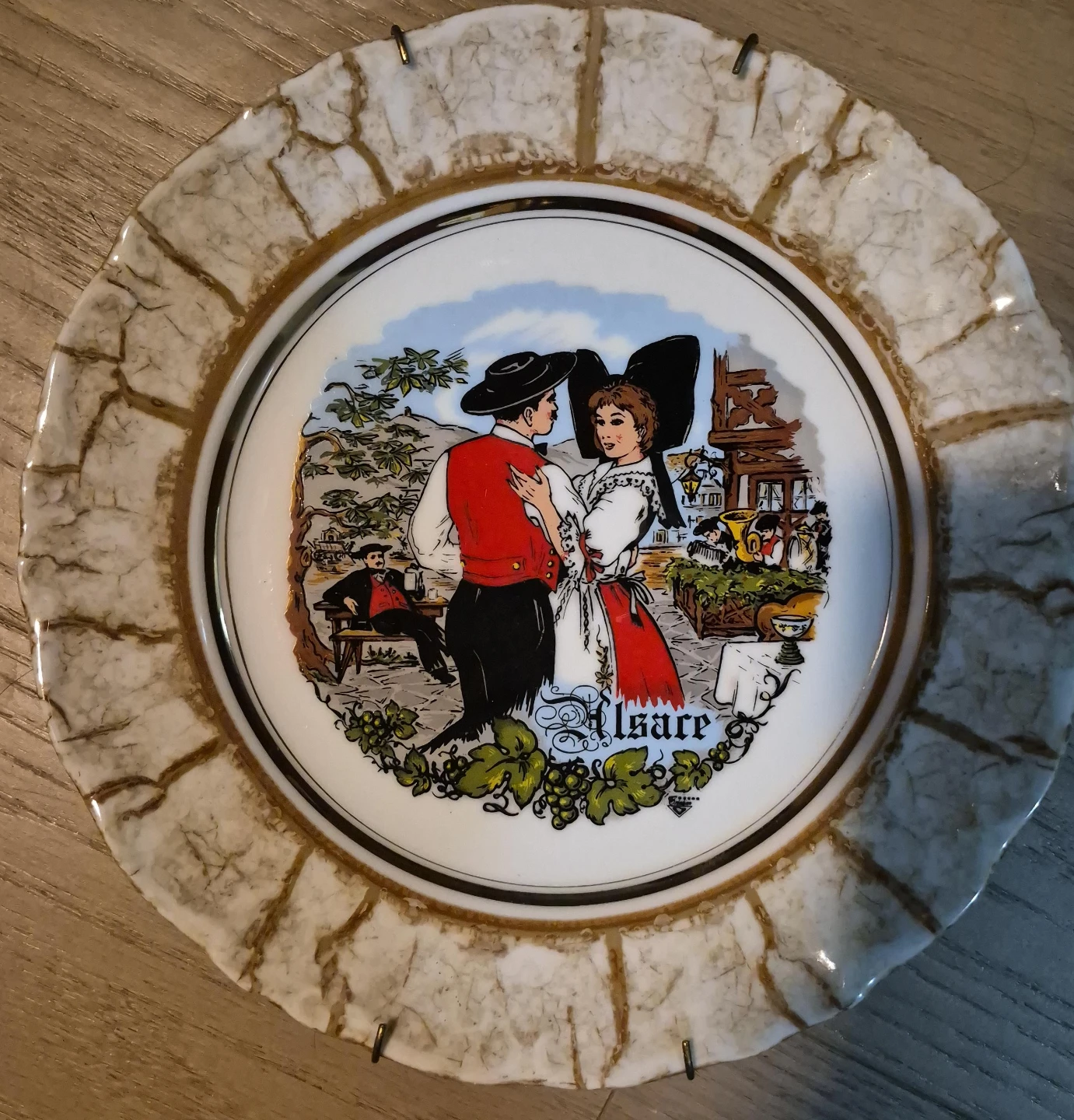 Decorative Plate - Alsace Traditional Scene