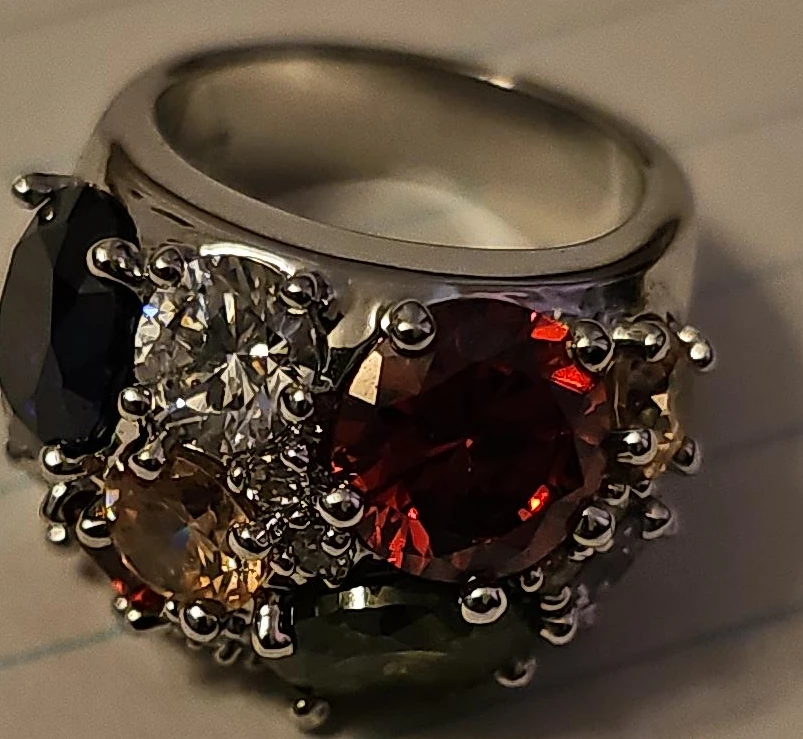 Rhinestone Cluster Ring