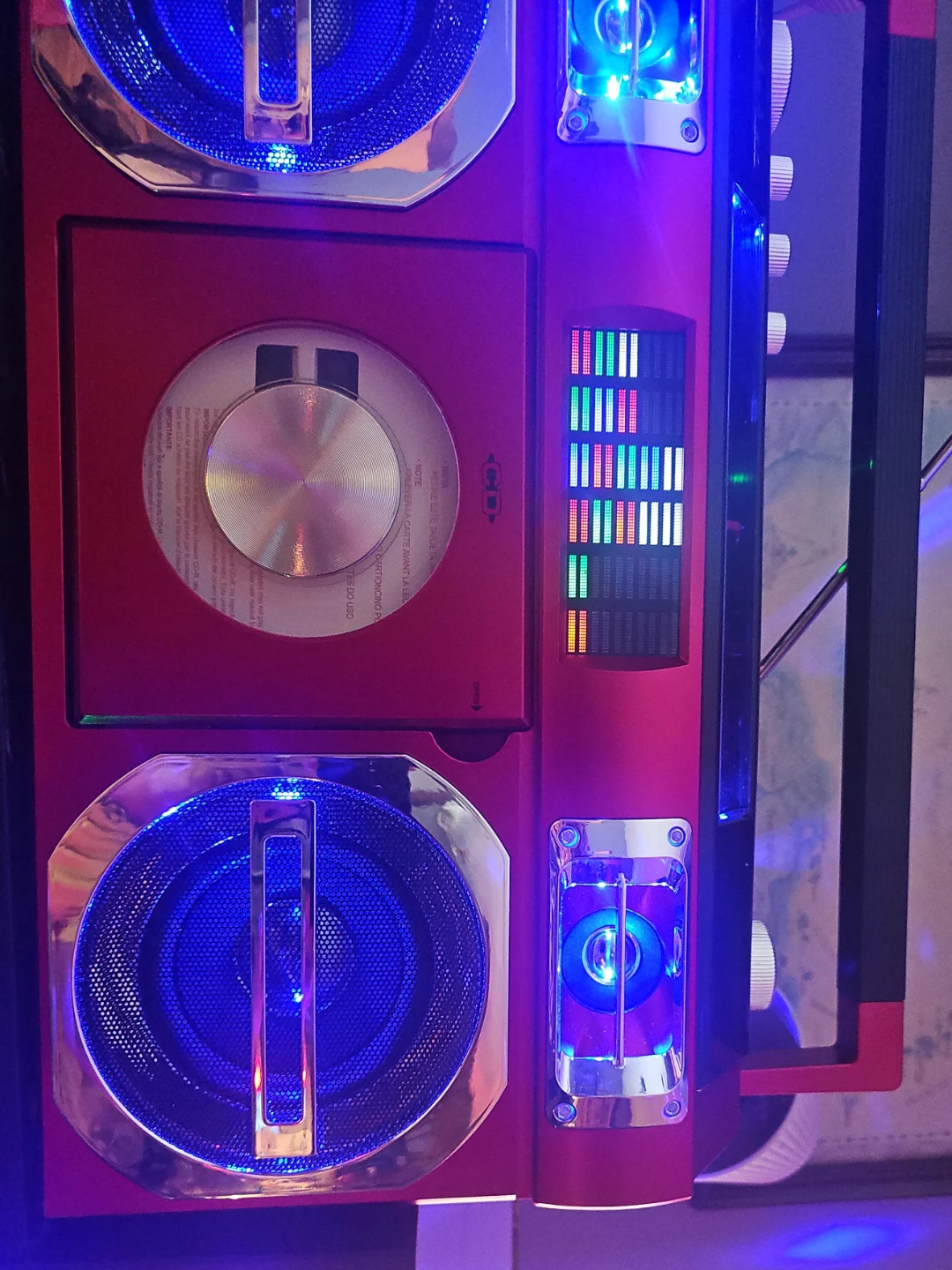 Red Bluetooth Speaker with Lights
