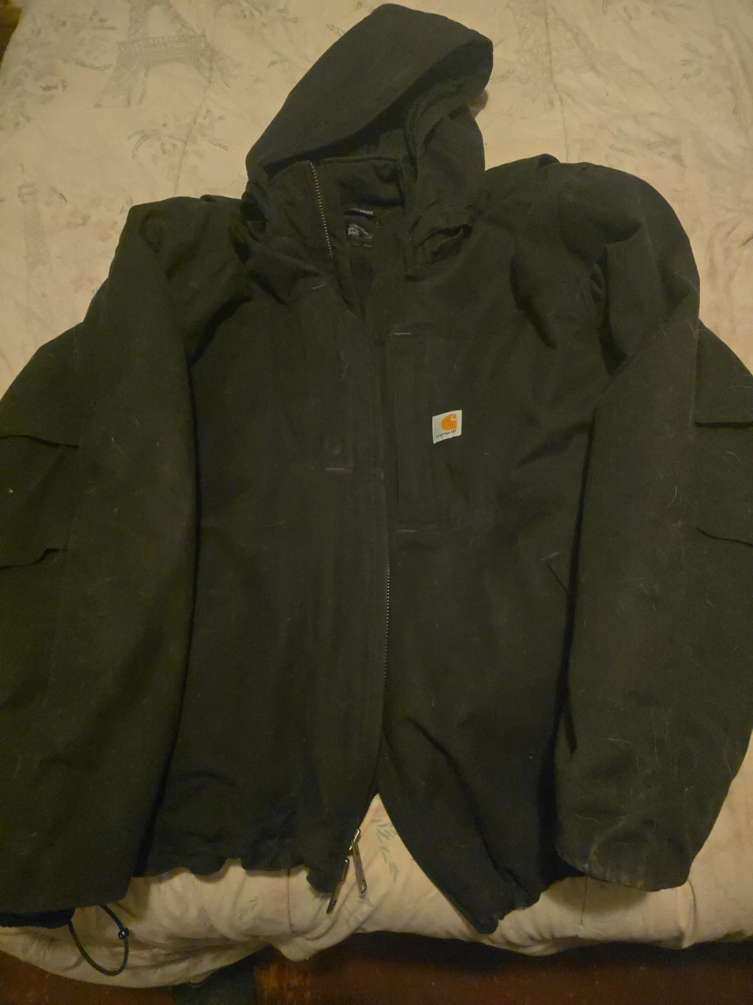 Carhartt Men's 3XL Black Loose Fit Full Swing Hooded Jacket
