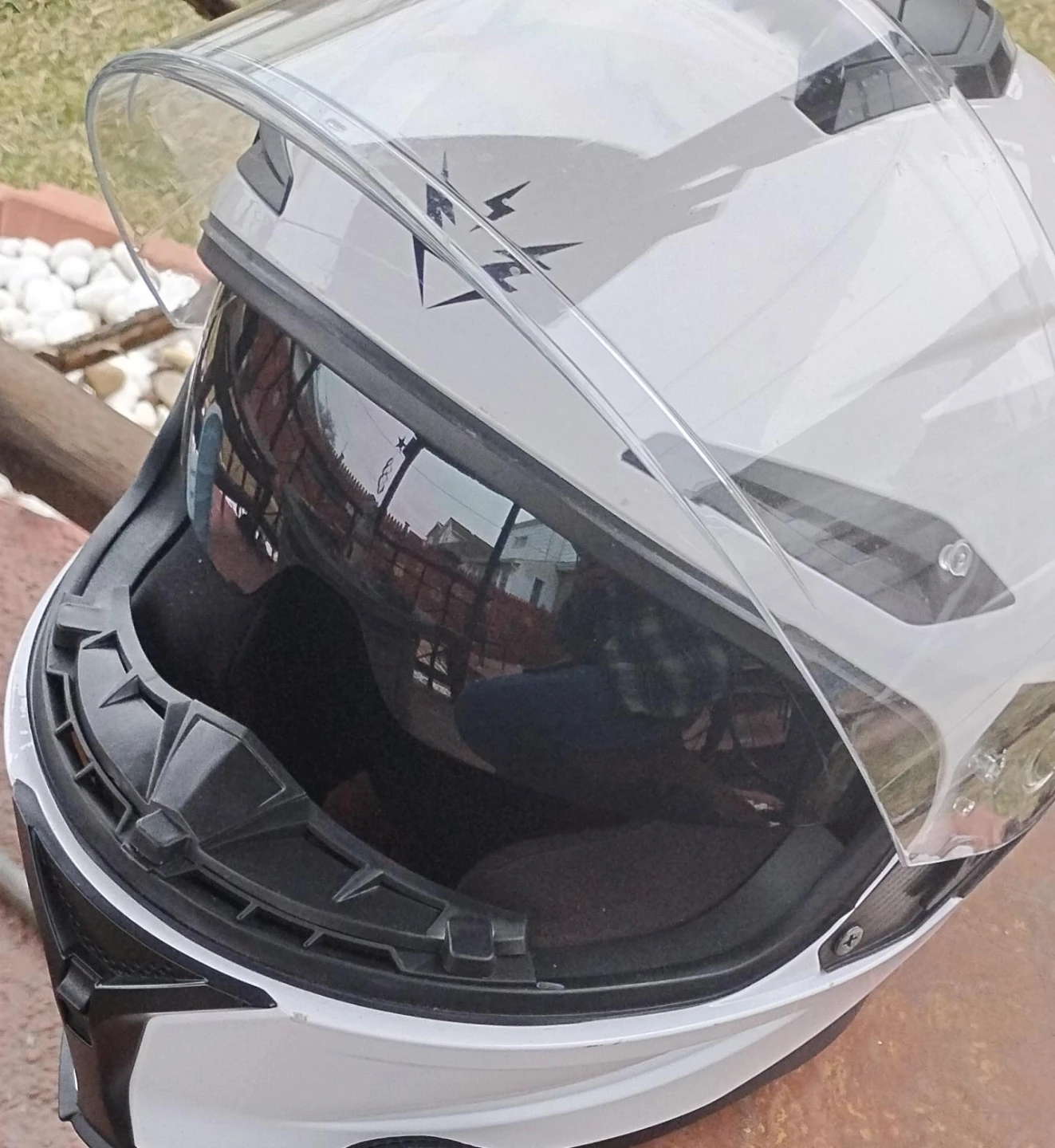 White Motorcycle Helmet
