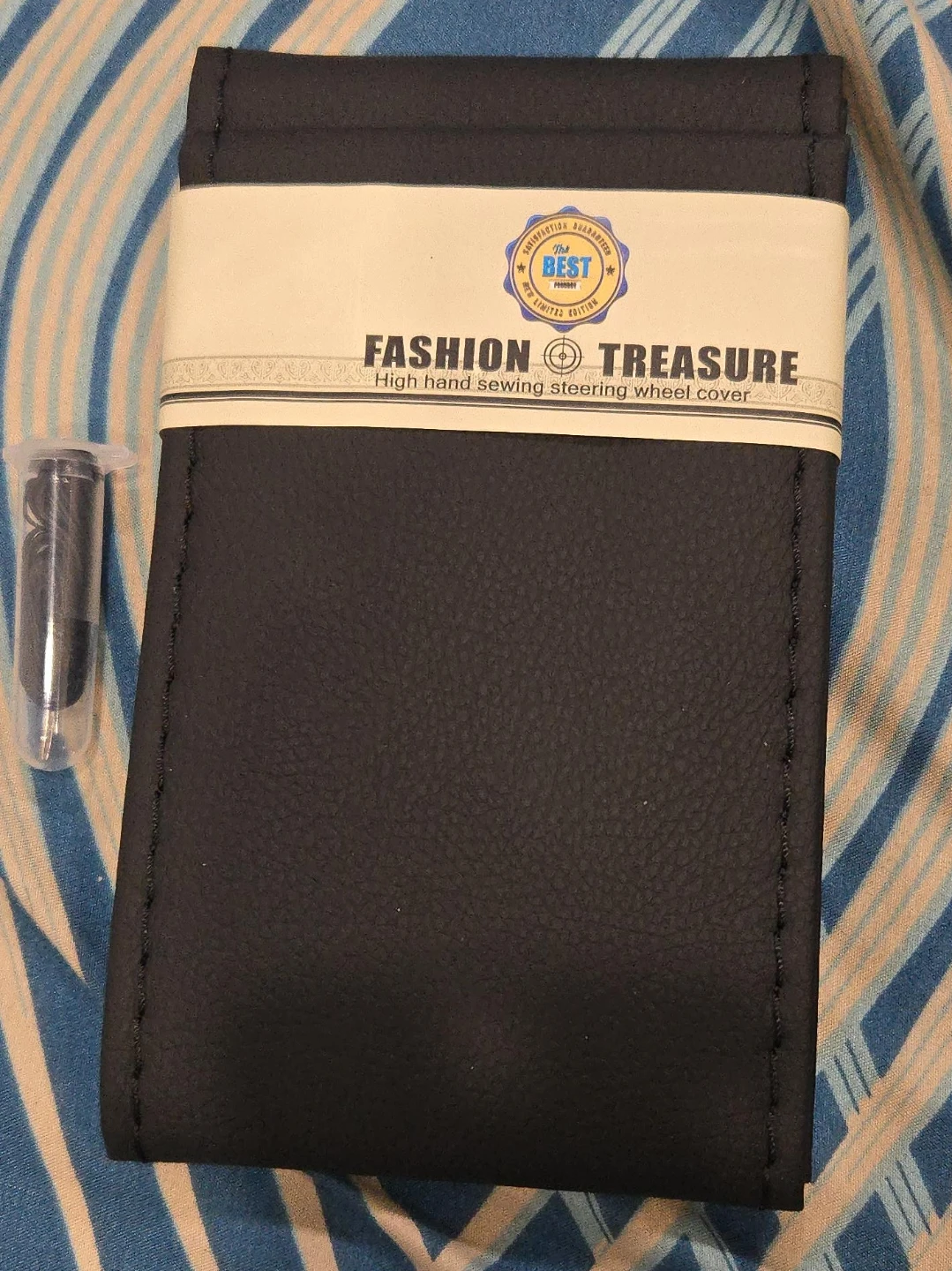 Fashion Treasure High Hand Sewing Steering Wheel Cover