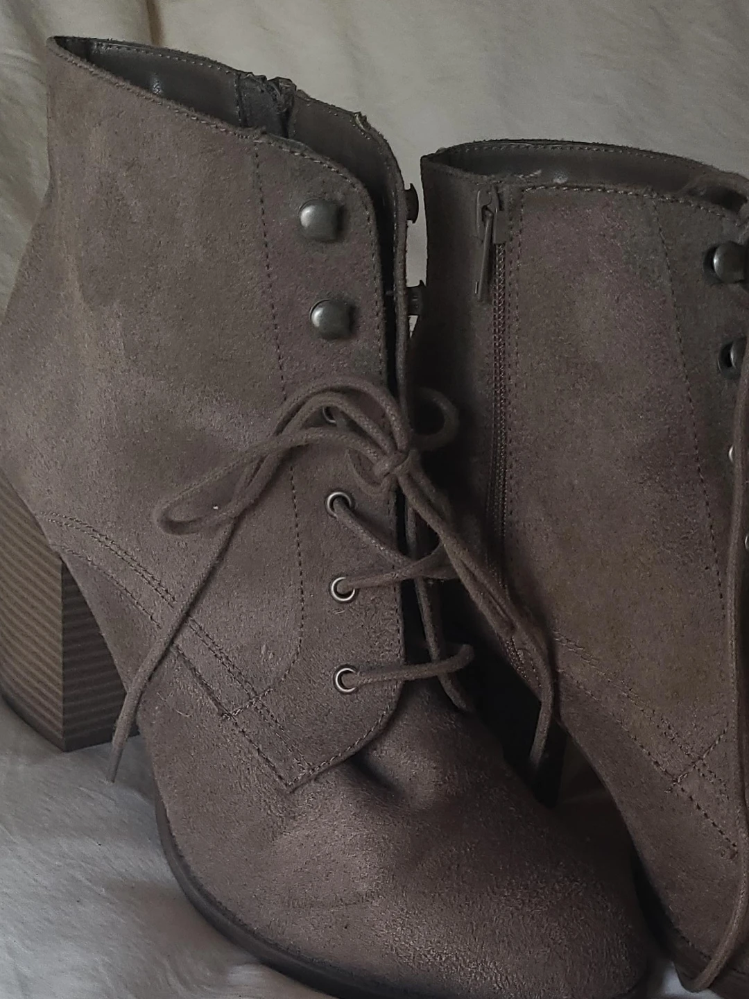 🏆Women's Faux Suede Lace-up Ankle Boots🏆 - photo 5