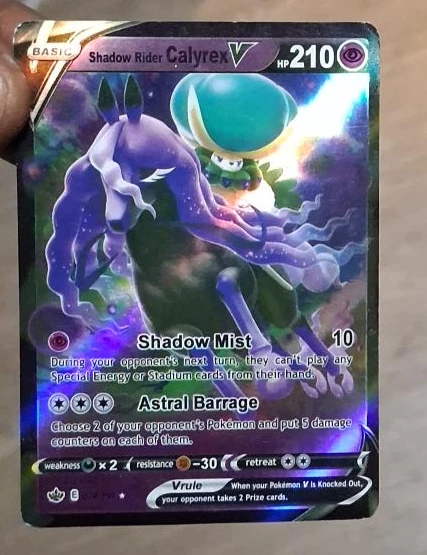 Pokémon TCG Shadow Rider Calyrex V 210 HP Card