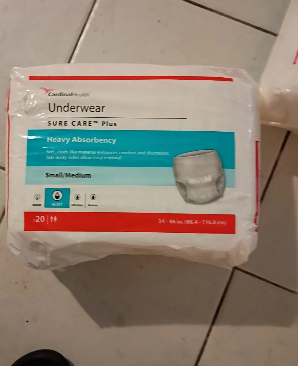 Cardinal Health SURE CARE Plus Heavy Absorbency Underwear S/m