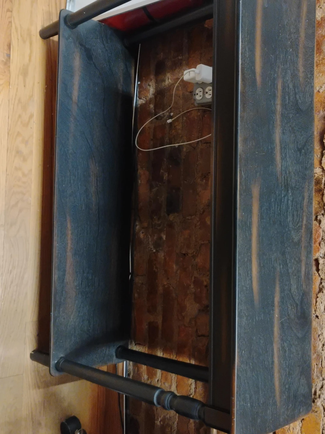 Dark Wood Console Table with Shelf