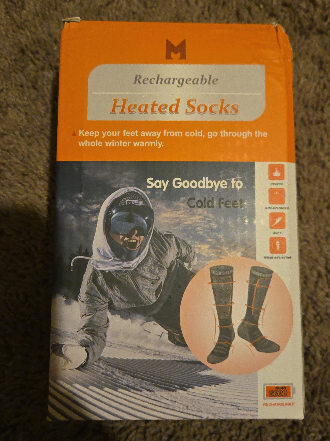 Rechargeable Electric Heated Socks