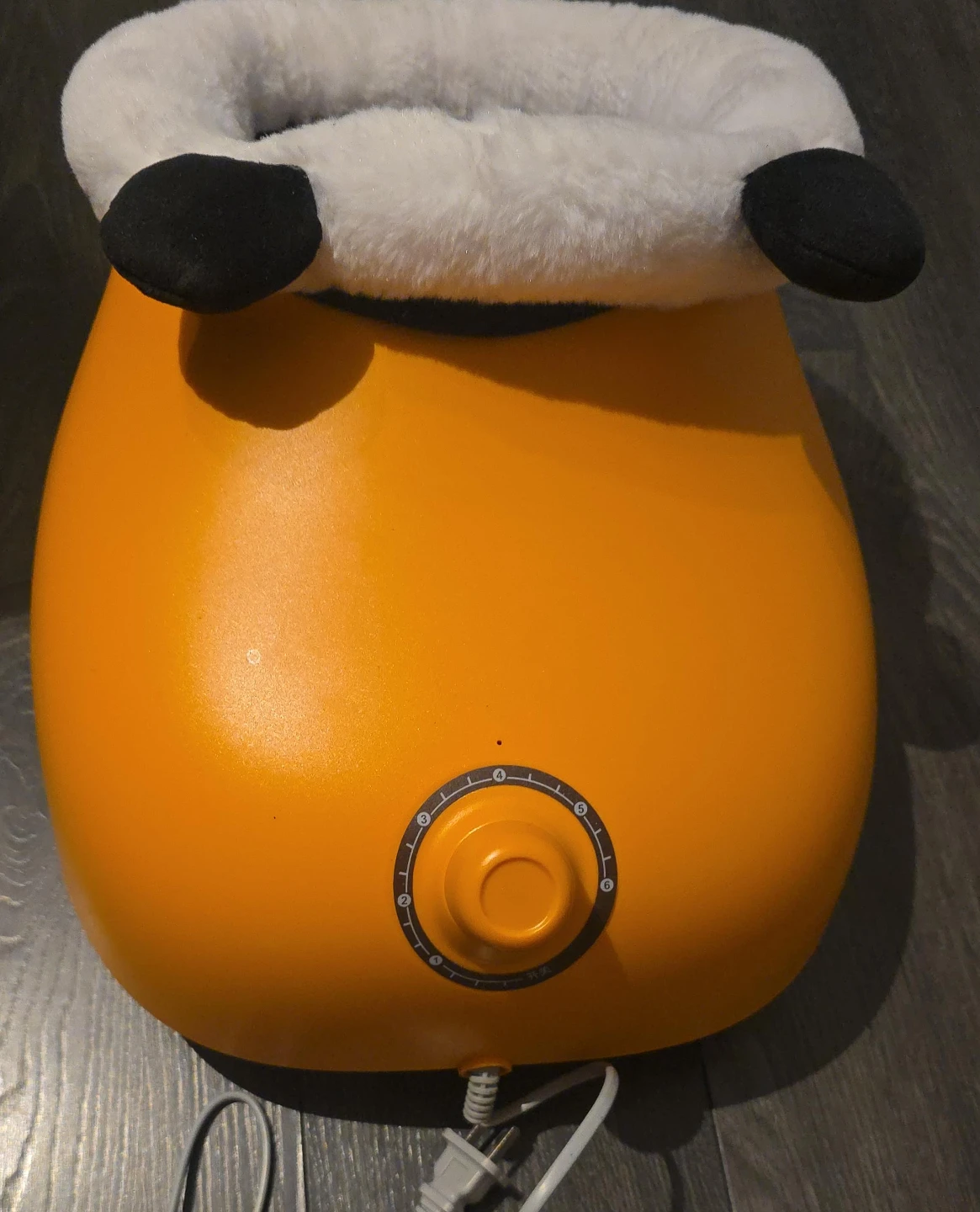 Orange Heated Feet Warmer with Plush Lining