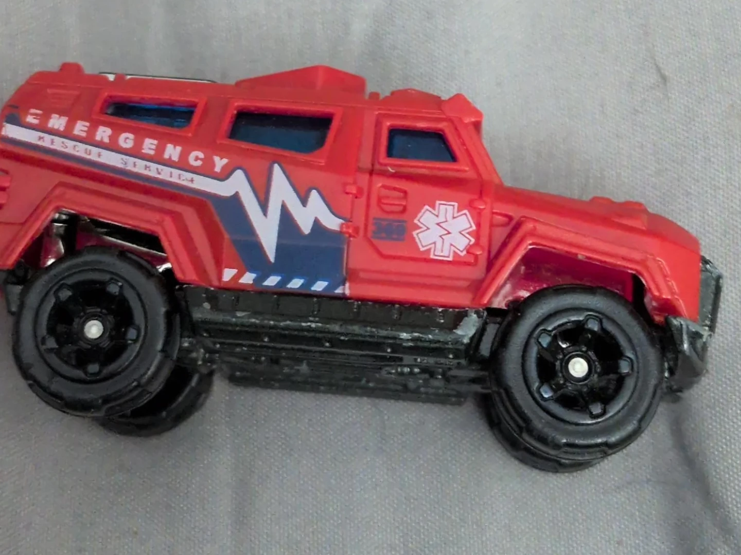 Red Rescue Service Toy Truck