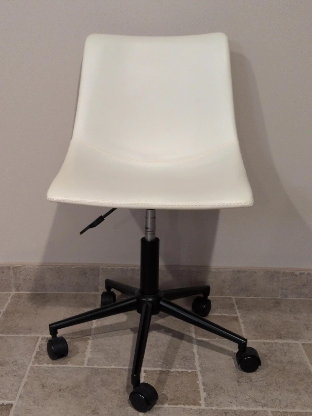 White Office Chair on Wheels