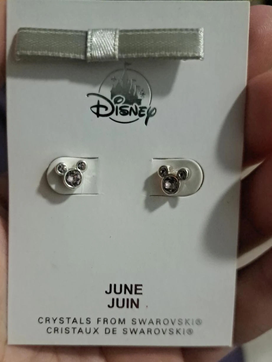 Disney Mickey Mouse Earrings - June Swarovski Crystals