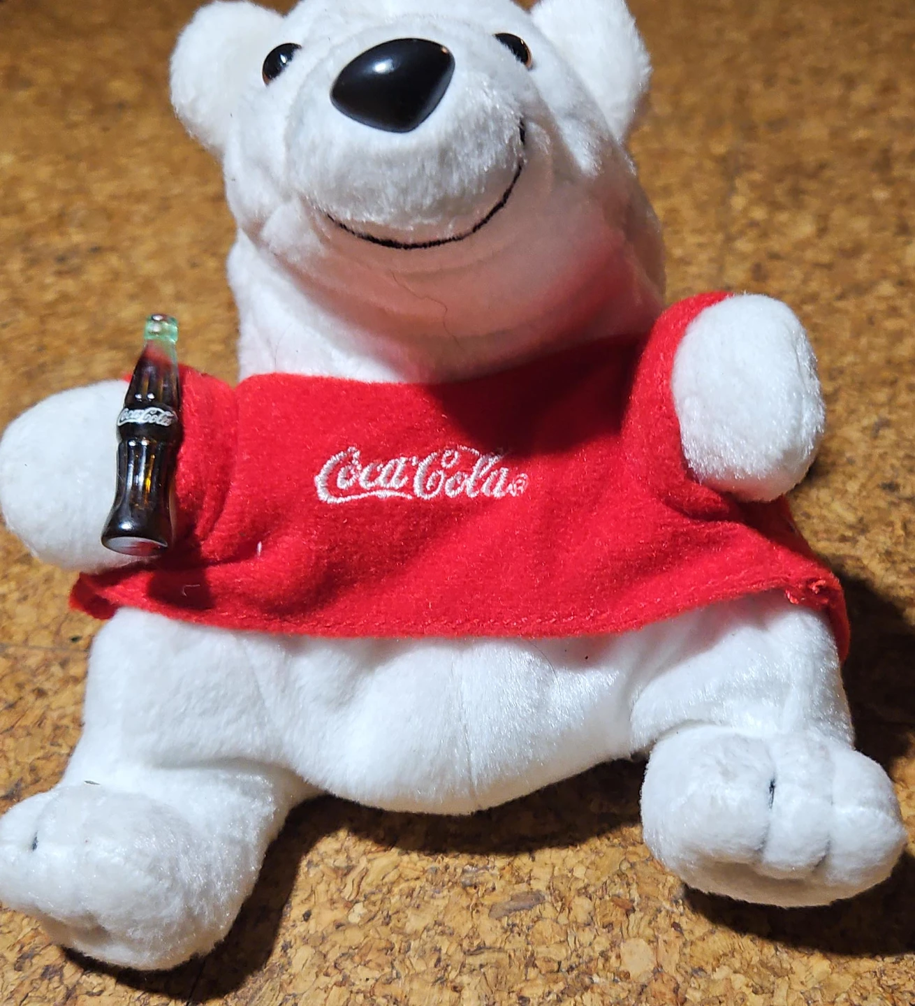 Coca-Cola Polar Bear Plush Toy with Mini Bottle