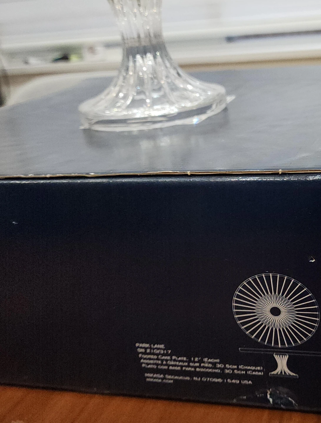 Mikasa Park Lane Crystal Footed Cake Plate 12"