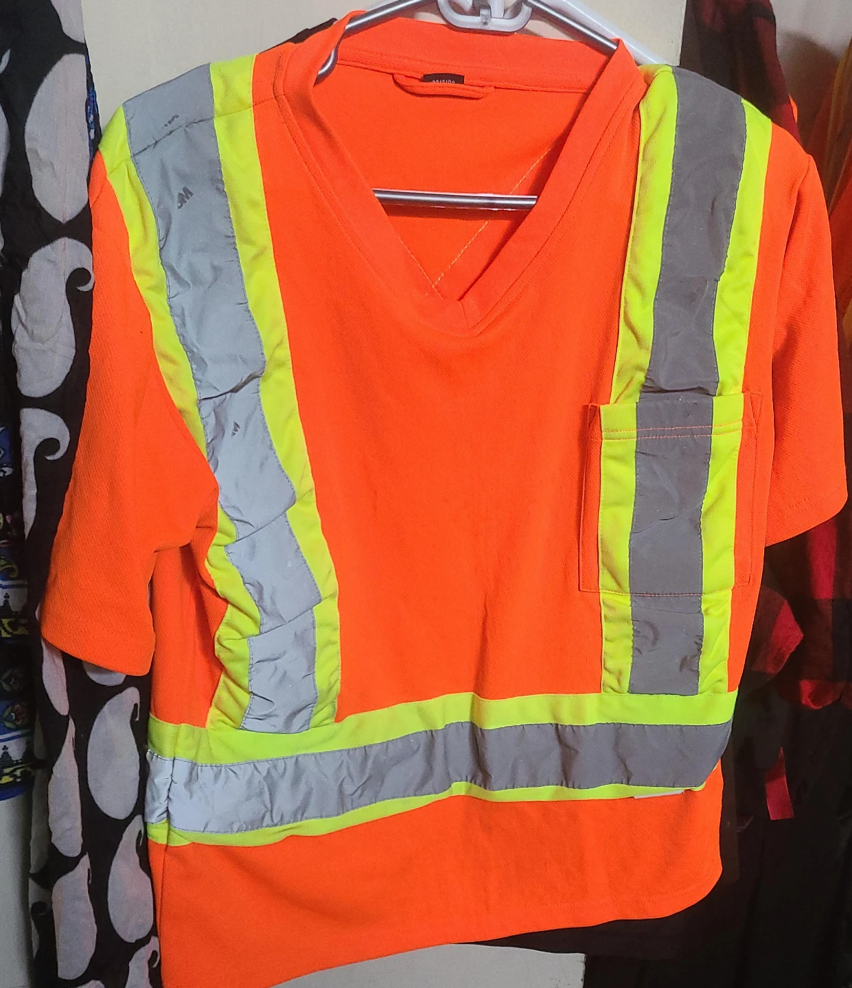 Orange High-Visibility Work Shirt