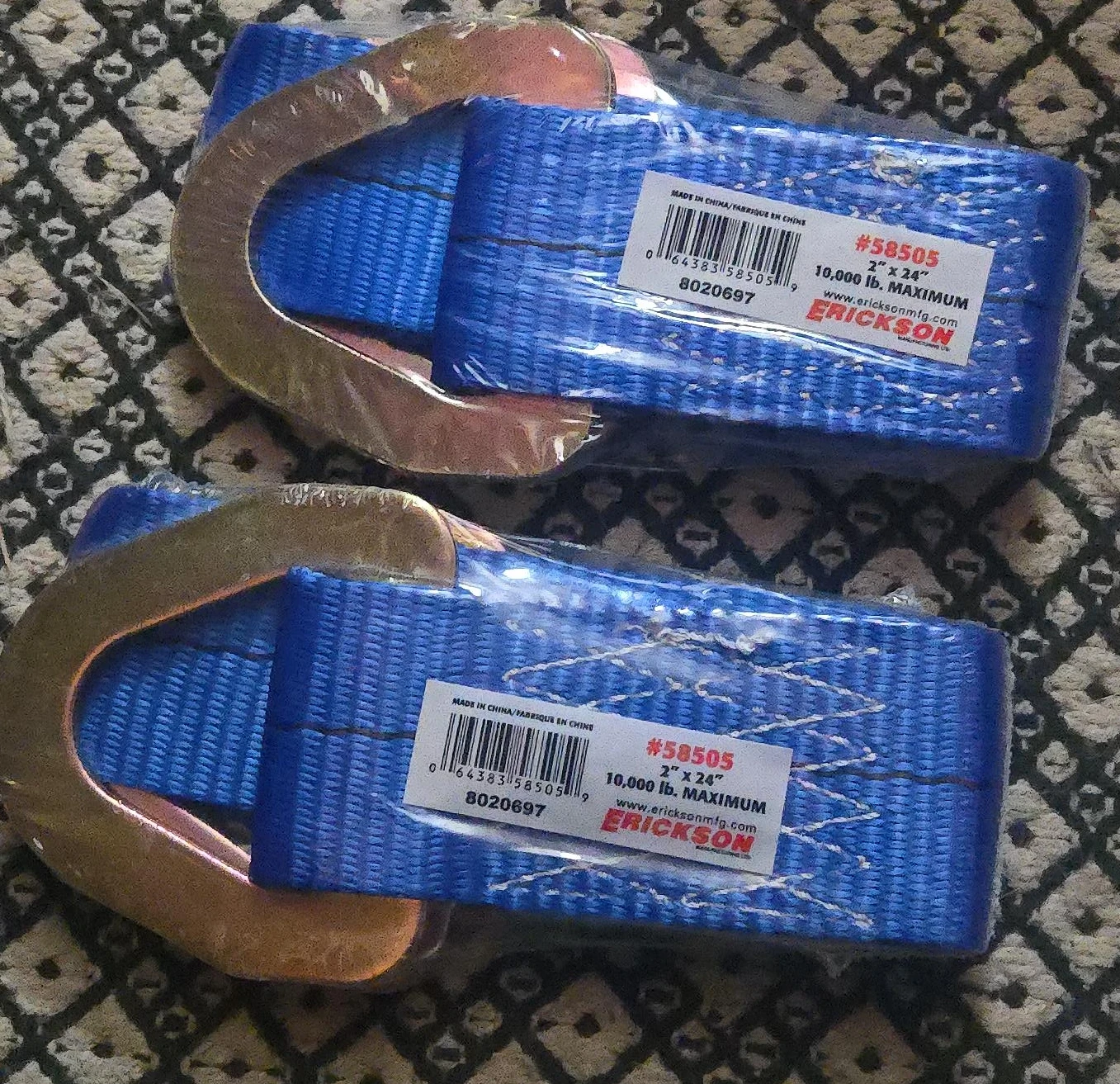 Erickson 2" x 24" Ratchet Straps (2 Pack)