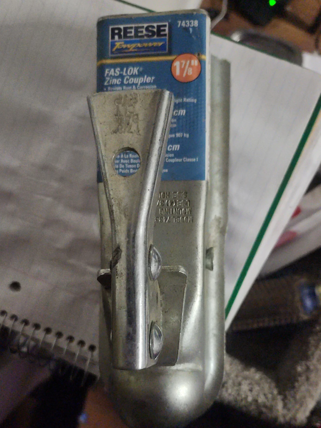 Reese Towpower FAS-LOK Zinc Coupler 1-7/8" - photo 3
