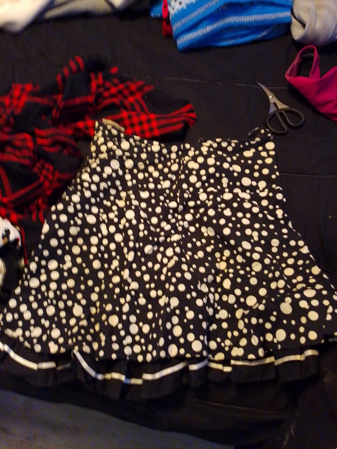 Black and White Polka Dot Skirt