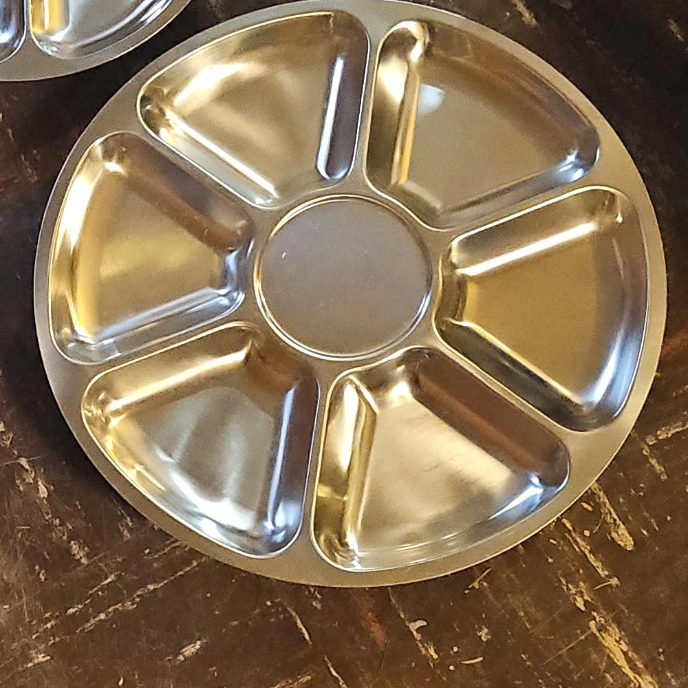 Set of 5 Stainless Steel Serving Trays