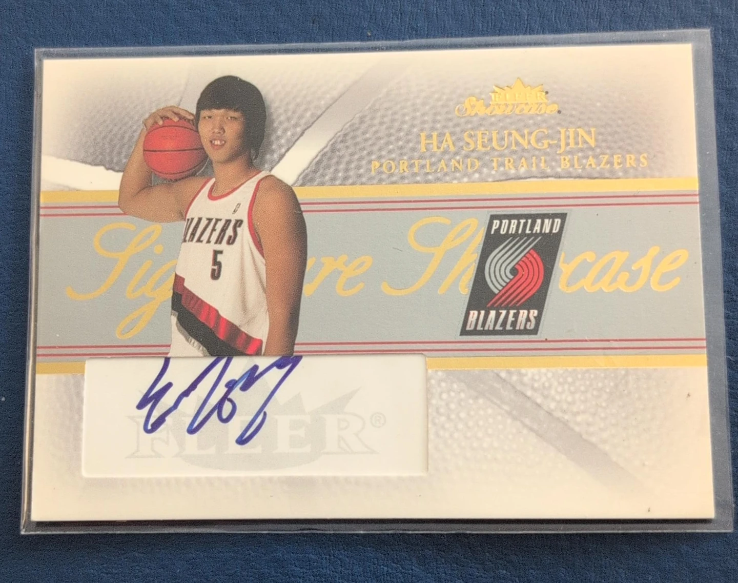 Ha Seung Jin Portland Trail Blazers Autographed Basketball Card