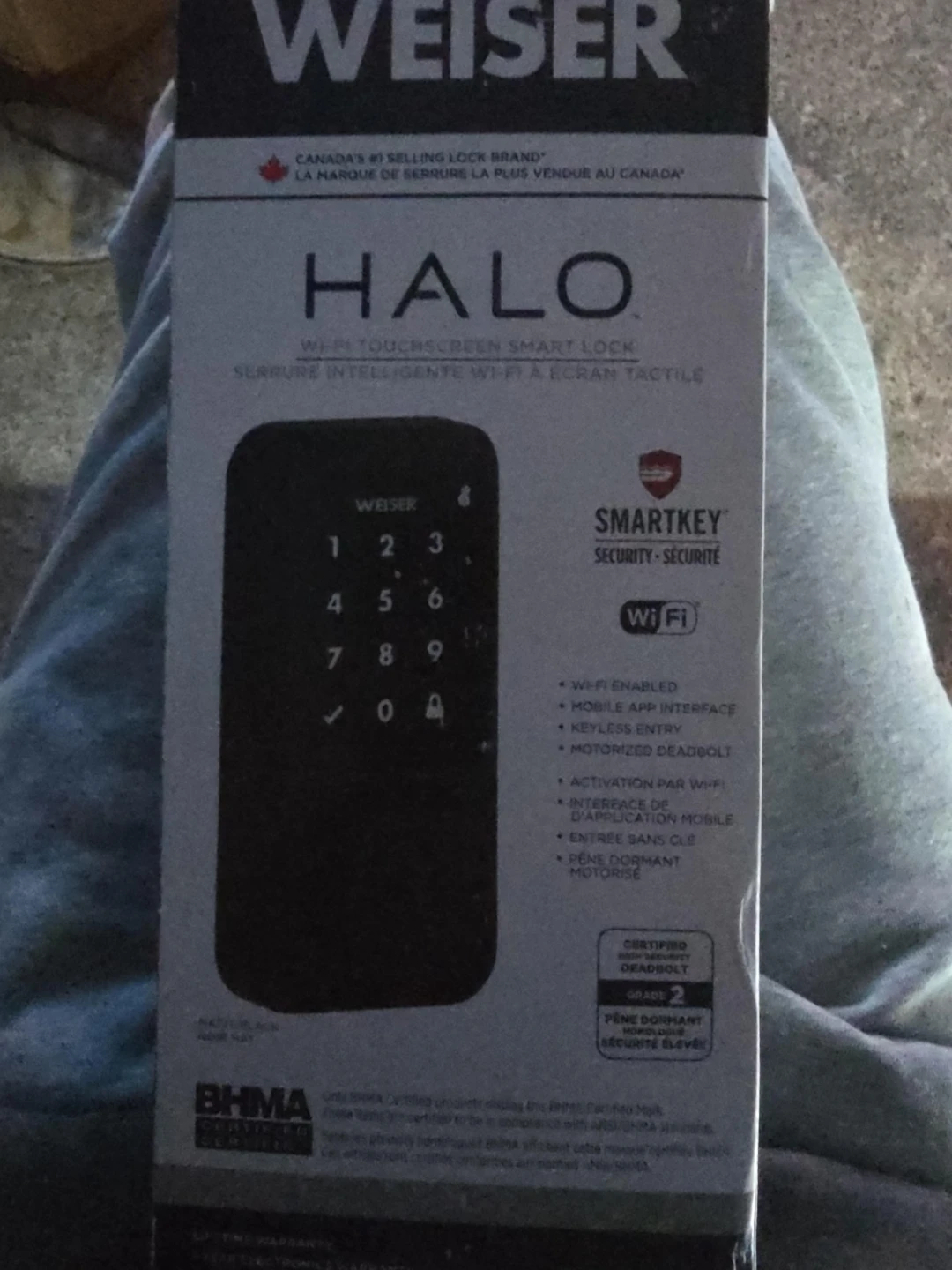 Weiser Halo Wi-Fi Touchscreen Smart Lock - Matte Black
