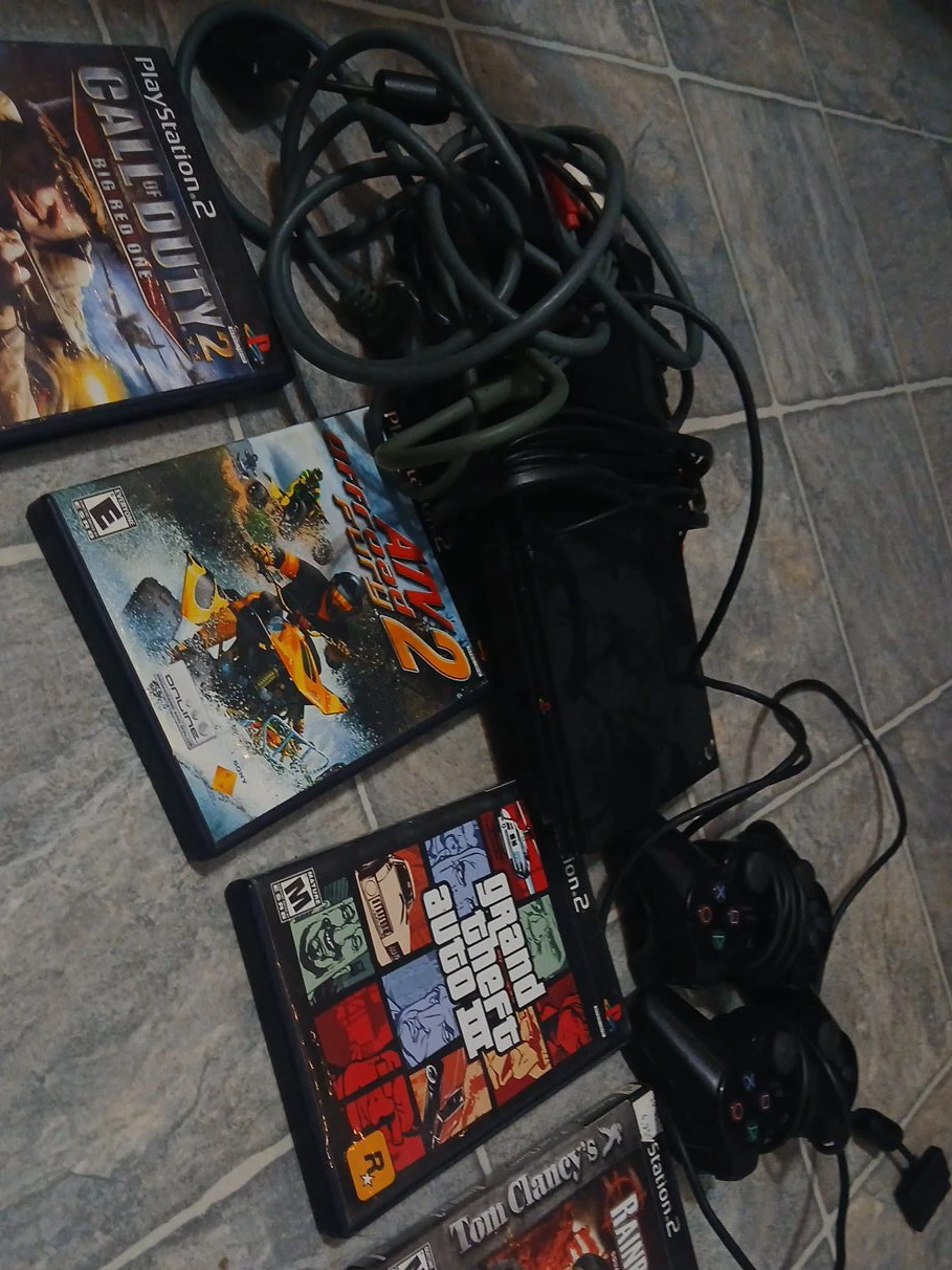 PlayStation 2 Console Bundle with Games and Controllers