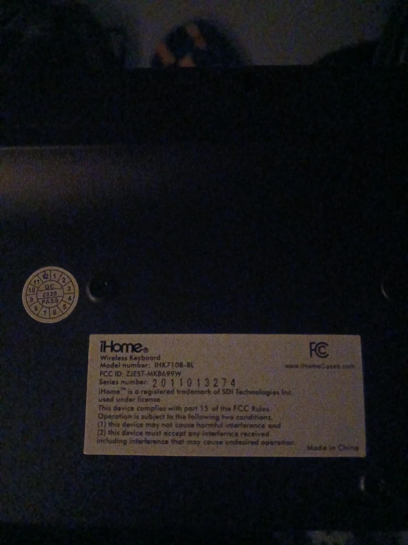 iHome Wireless Keyboard IHK7108-BL