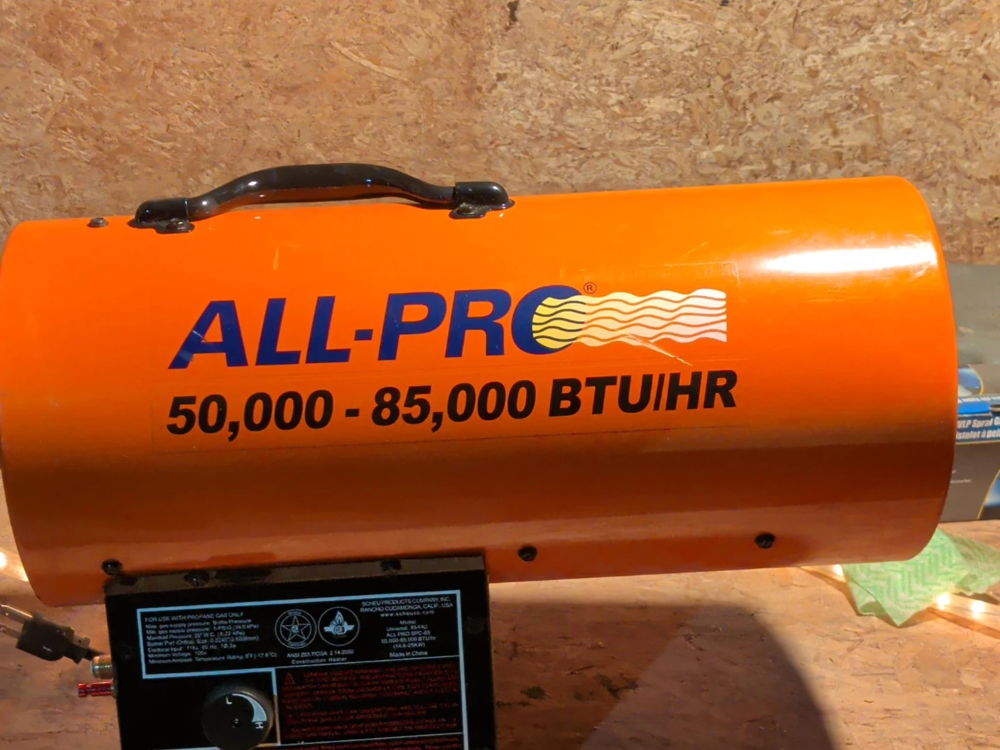 ALL-PRO 50,000 - 85,000 BTU Propane Forced Air Heater