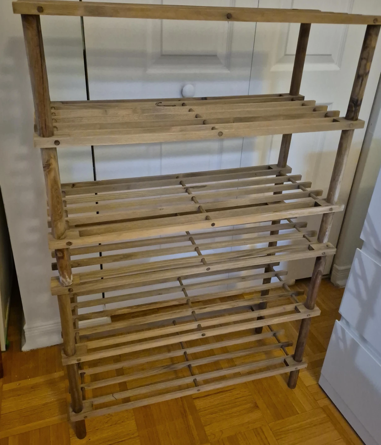 Two Wooden Shoe Racks - 3 Tier each