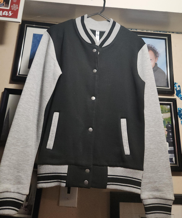 Black and Grey Varsity Jacket