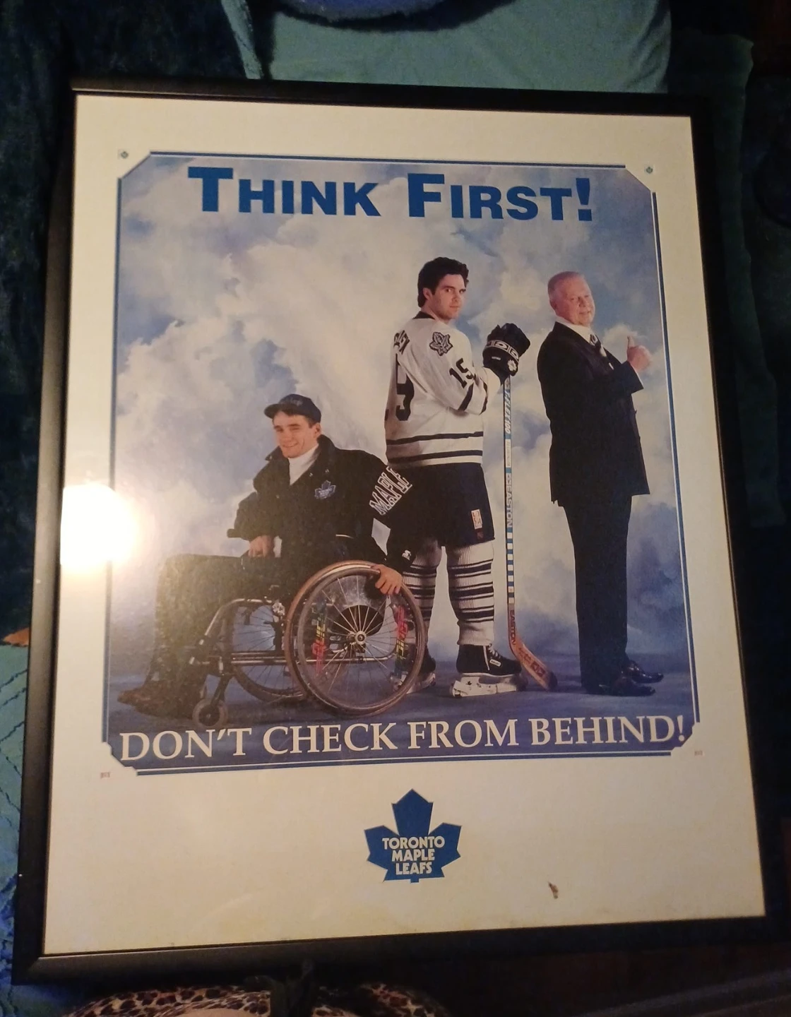 Toronto Maple Leafs "Think First!" Poster w/ Don Cherry