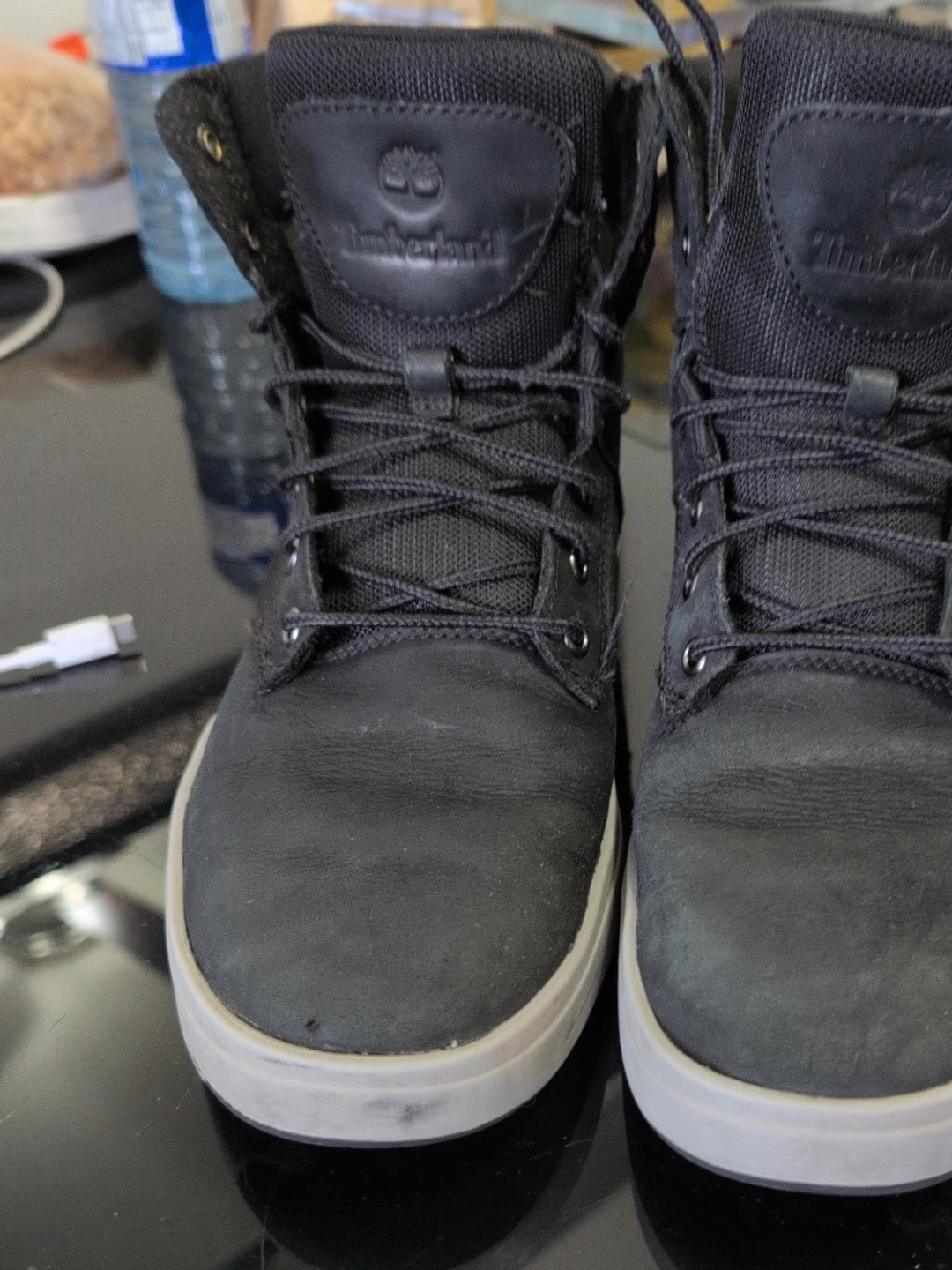 Timberland Men's Black Lace-Up High-Top Boots🥕