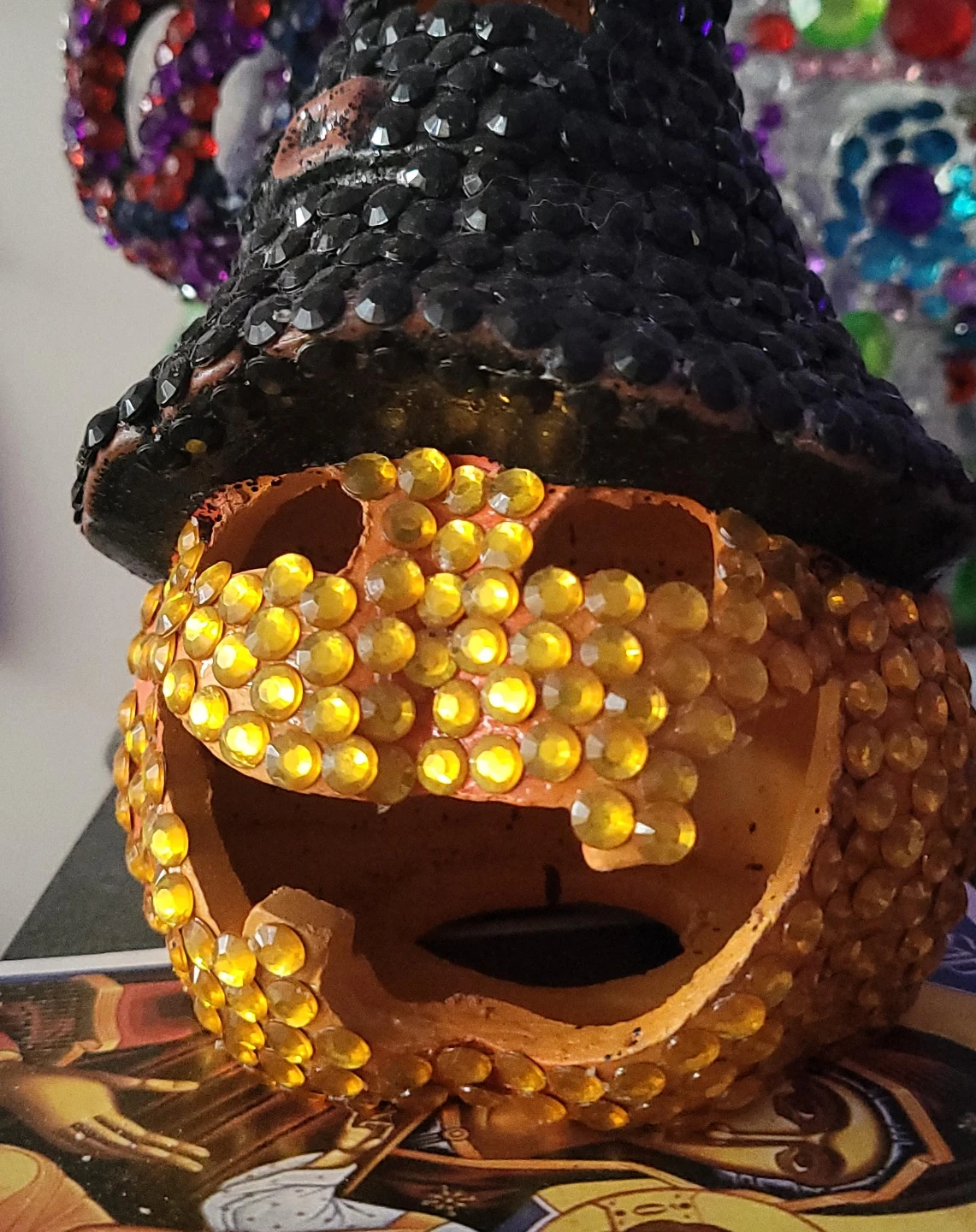 Sparkly Halloween Pumpkin Witch Decoration For Sale