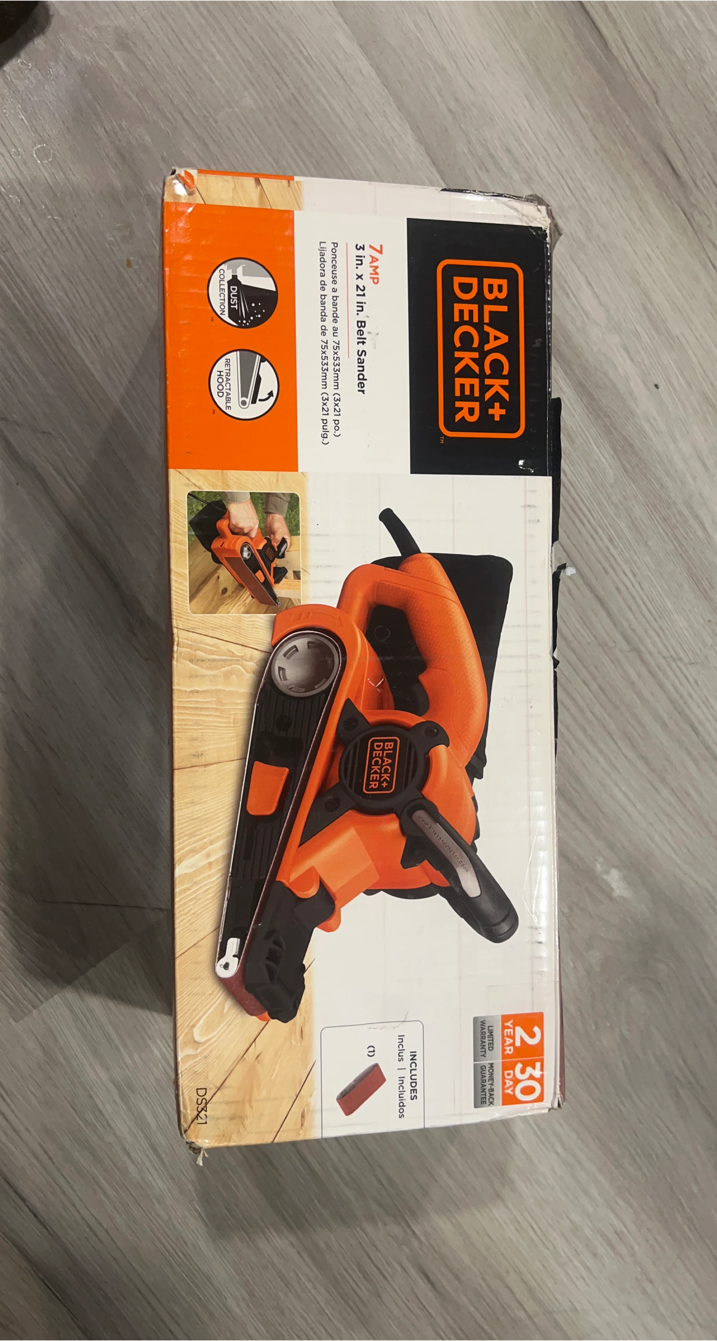BLACK+DECKER 7AMP 3 in. x 21 in. Belt Sander USED